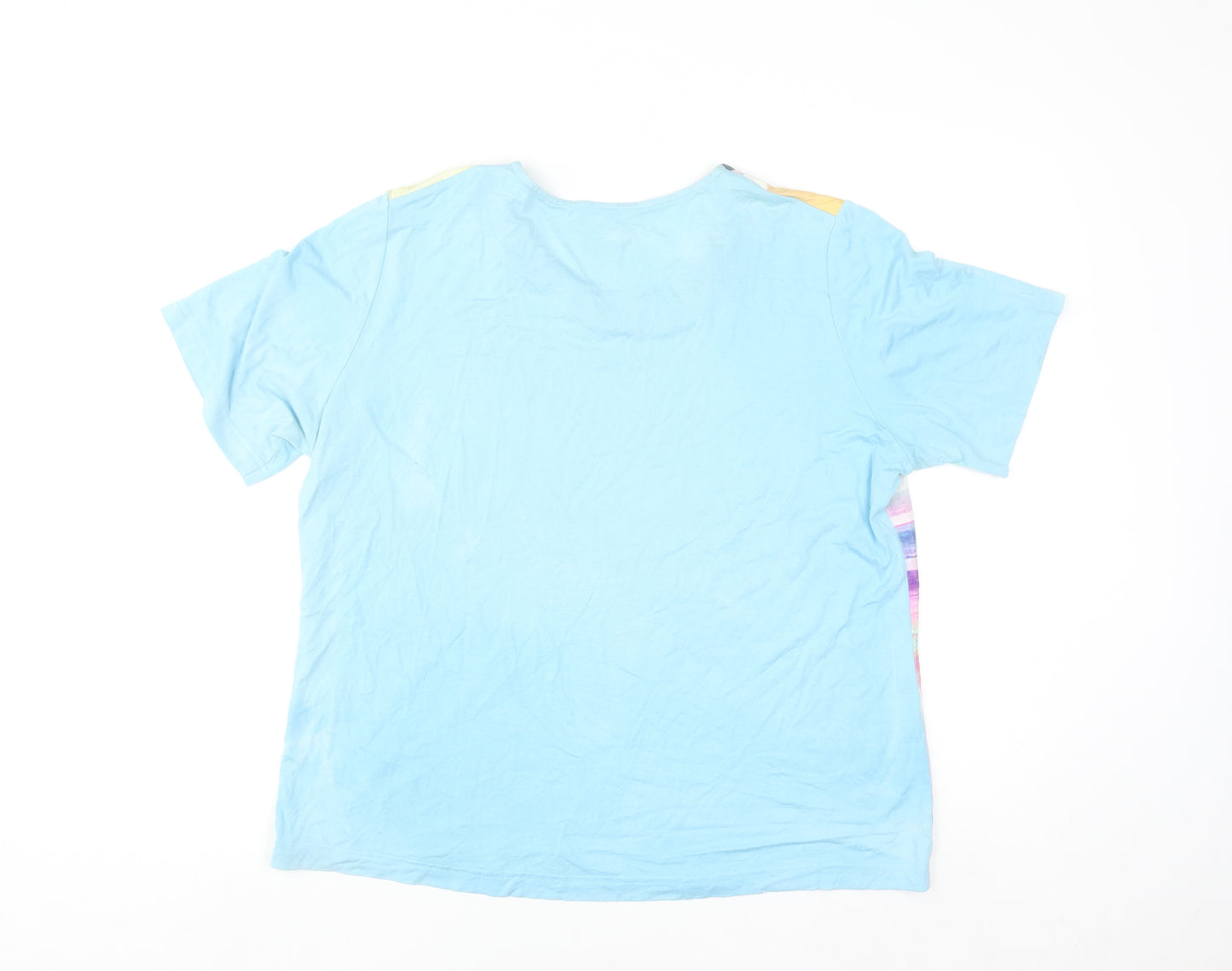 Rabe Womens Multicoloured Short Sleeve Stretch T-Shirt Size 20