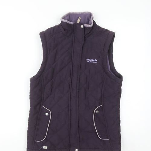 Regatta Womens Purple Quilted Outdoor Waistcoat Size 10