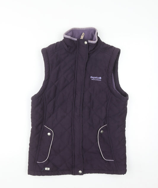 Regatta Womens Purple Quilted Outdoor Waistcoat Size 10