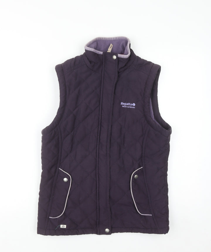 Regatta Womens Purple Quilted Outdoor Waistcoat Size 10