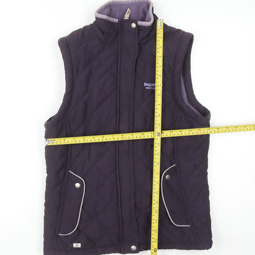 Regatta Womens Purple Quilted Outdoor Waistcoat Size 10
