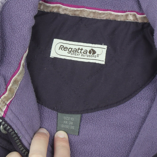 Regatta Womens Purple Quilted Outdoor Waistcoat Size 10