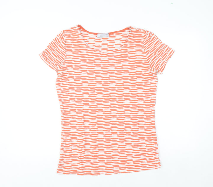 Marks and Spencer Per Una Orange White Stretch T-Shirt Womens Size 10