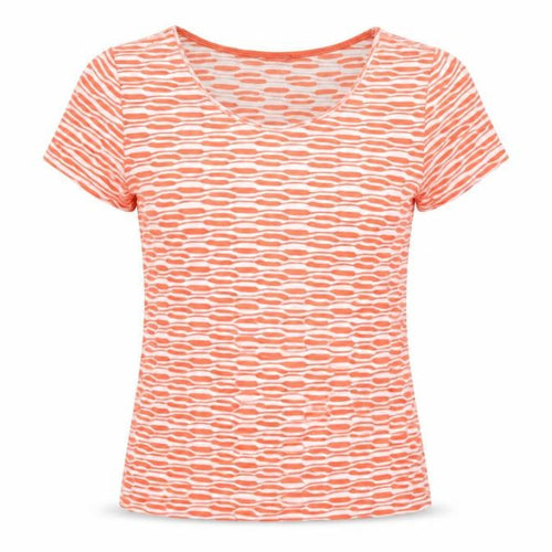 Marks and Spencer Per Una Orange White Stretch T-Shirt Womens Size 10