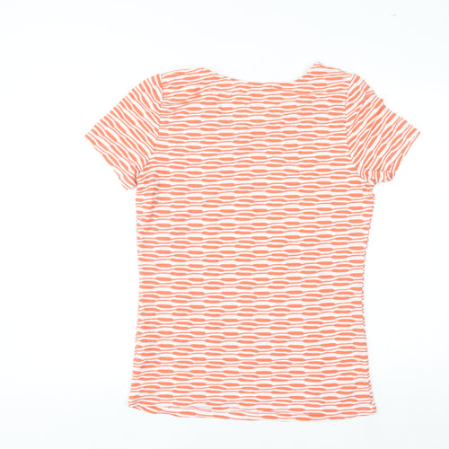 Marks and Spencer Per Una Orange White Stretch T-Shirt Womens Size 10