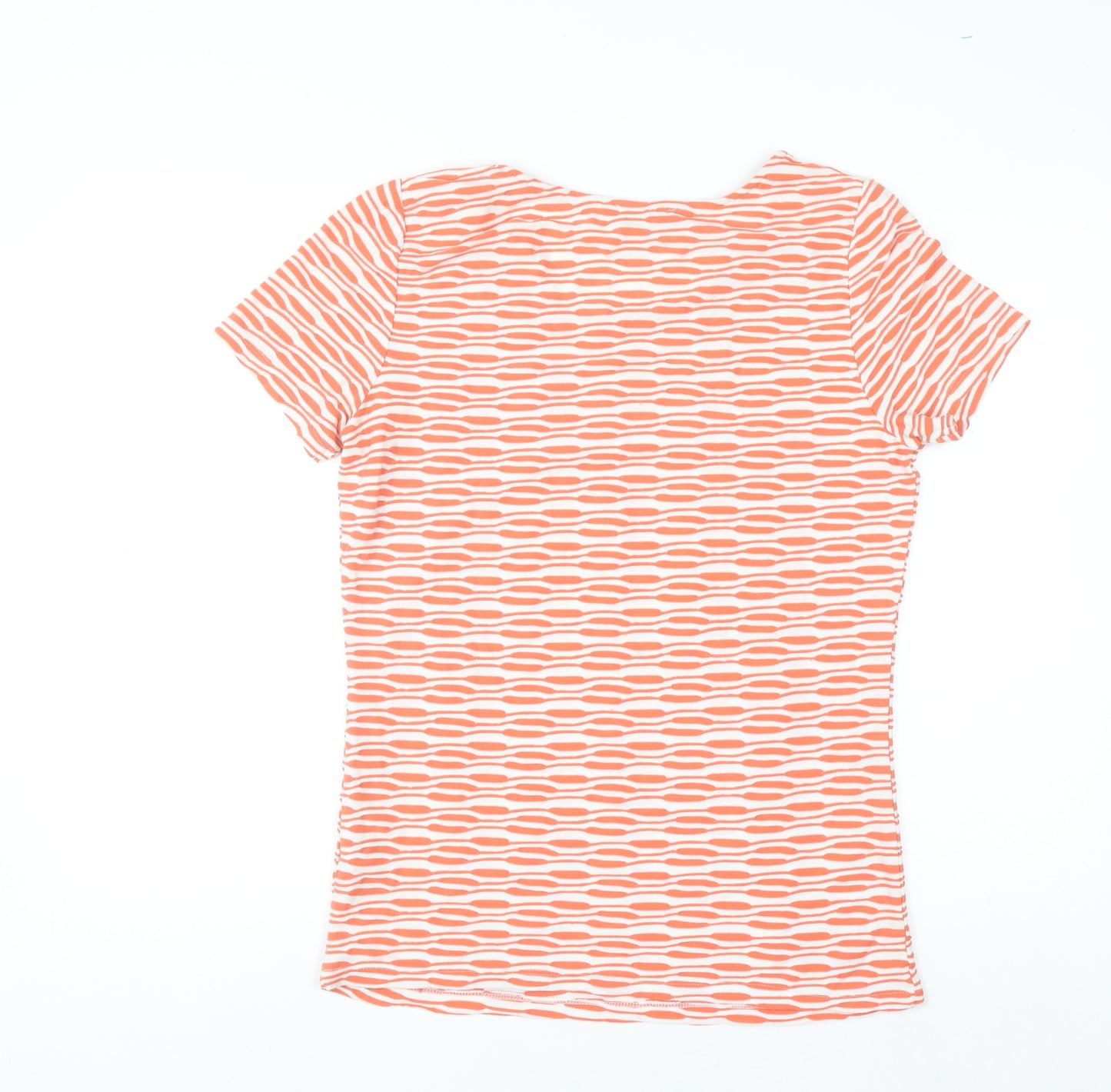 Marks and Spencer Per Una Orange White Stretch T-Shirt Womens Size 10