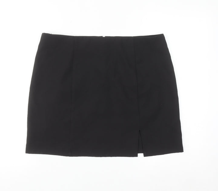 Saint Genies Women's Black Size 14 Stretch Pencil Skirt