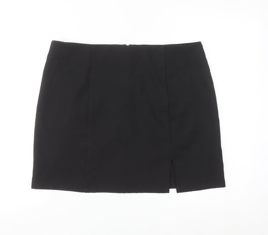 Saint Genies Women's Black Size 14 Stretch Pencil Skirt