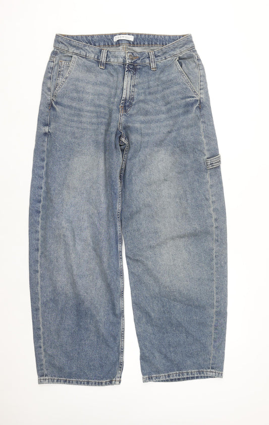 Denim Co. Women Blue Size 12 Relaxed Straight Jeans