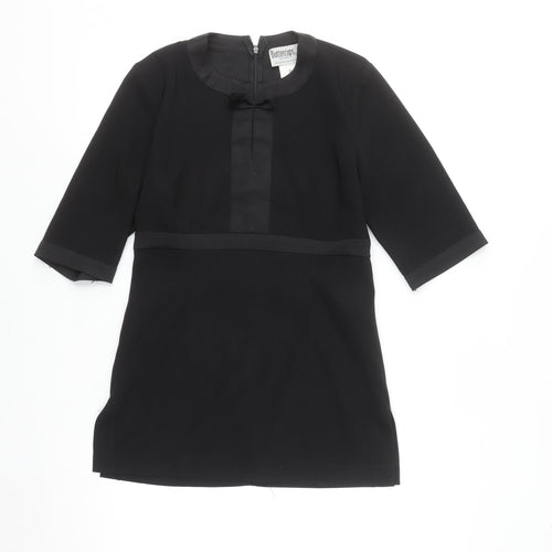 Buttercups Women’s Black Shift Workwear Dress Size 8 Short Sleeve