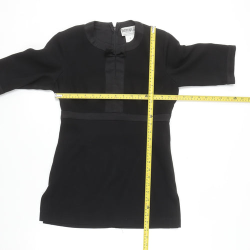 Buttercups Women’s Black Shift Workwear Dress Size 8 Short Sleeve