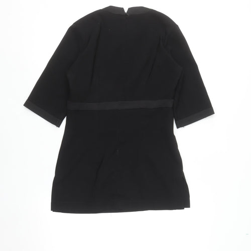 Buttercups Women’s Black Shift Workwear Dress Size 8 Short Sleeve