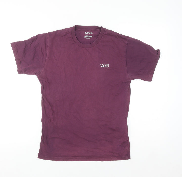Vans Women's Purple Classic Fit Cotton T-Shirt Small
