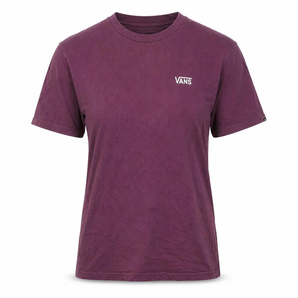 Front view of Vans Women's Purple Classic Fit Cotton T-Shirt Small