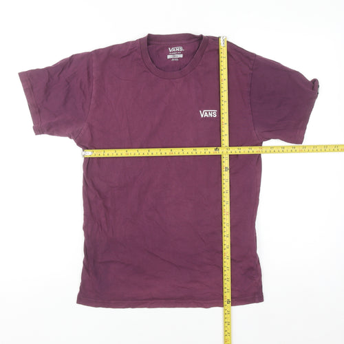 Vans Women's Purple Classic Fit Cotton T-Shirt Small