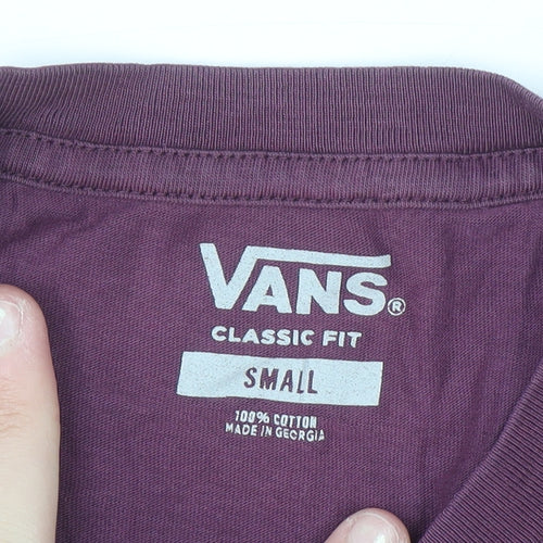 Vans Women's Purple Classic Fit Cotton T-Shirt Small