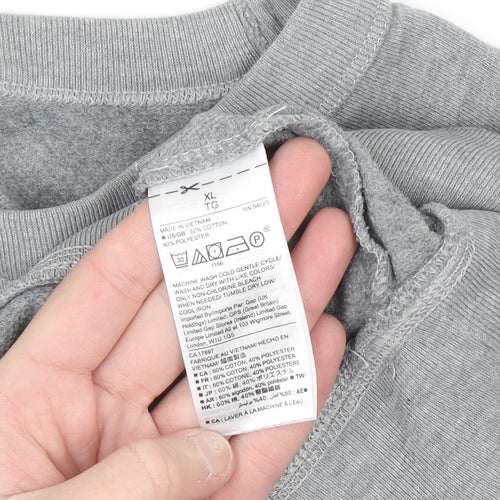 GAP Womens Grey XL Pullover Sweatshirt Classic Crew Neck