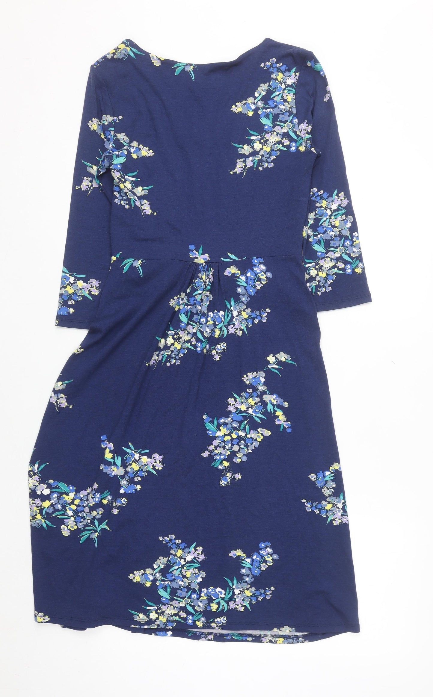 Monsoon Women Blue Floral Fit & Flare Knee Length Dress Size 10