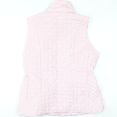 Paco Boutique Women Pink Quilted Padded Waistcoat Size 14