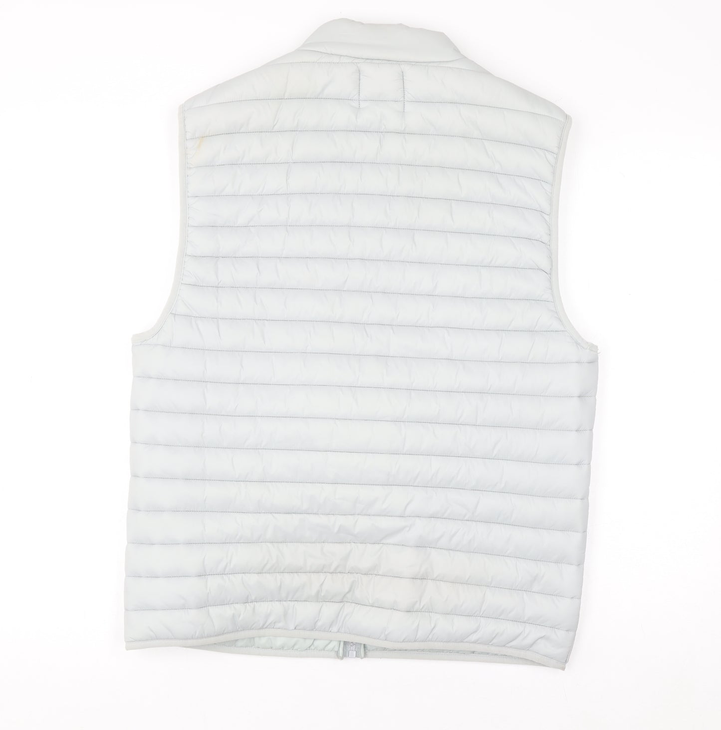 ASOS Men’s Grey Puffer Waistcoat M Regular Fit Quilted Zip Gilet