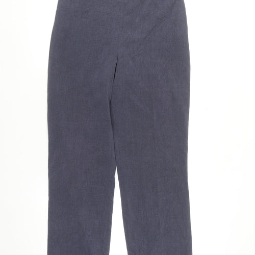 Marks and Spencer Women’s Blue Straight Leg Trousers Size 8 Tall