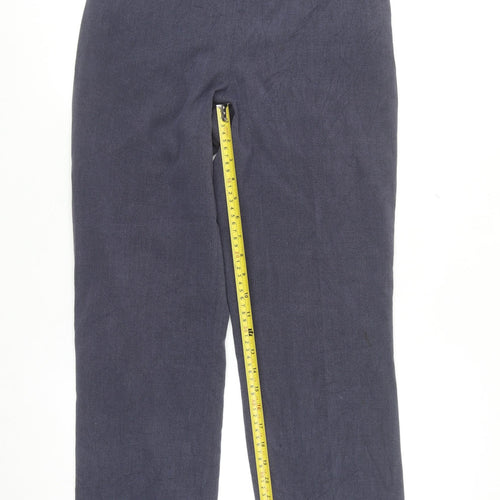 Marks and Spencer Women’s Blue Straight Leg Trousers Size 8 Tall