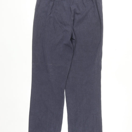 Marks and Spencer Women’s Blue Straight Leg Trousers Size 8 Tall