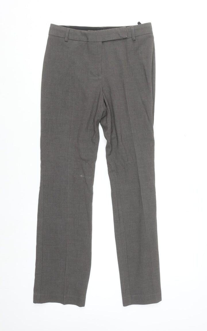 Marks and Spencer Women’s Grey Straight Leg Trousers UK 8