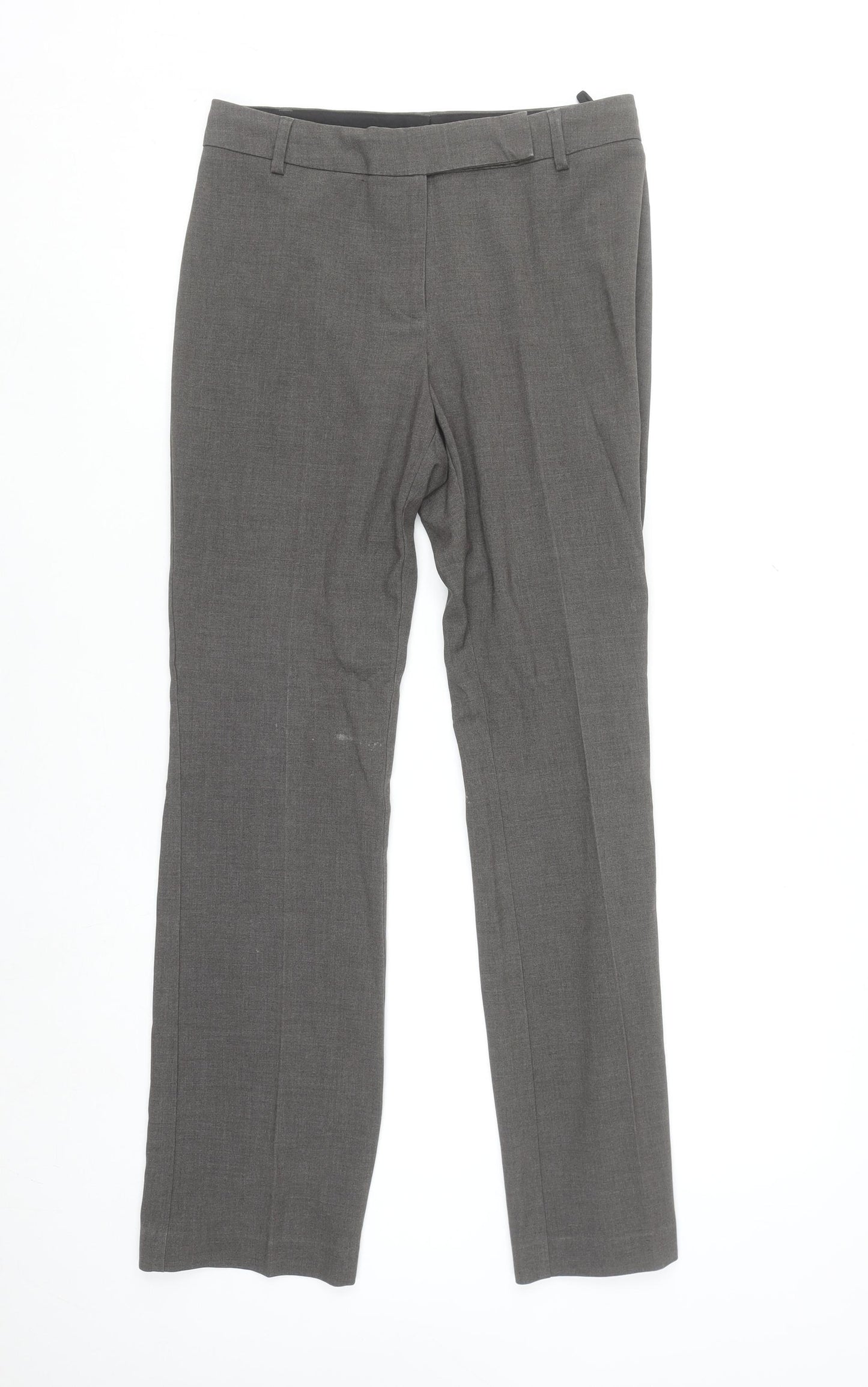 Marks and Spencer Women’s Grey Straight Leg Trousers UK 8