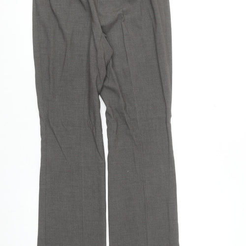 Marks and Spencer Women’s Grey Straight Leg Trousers UK 8
