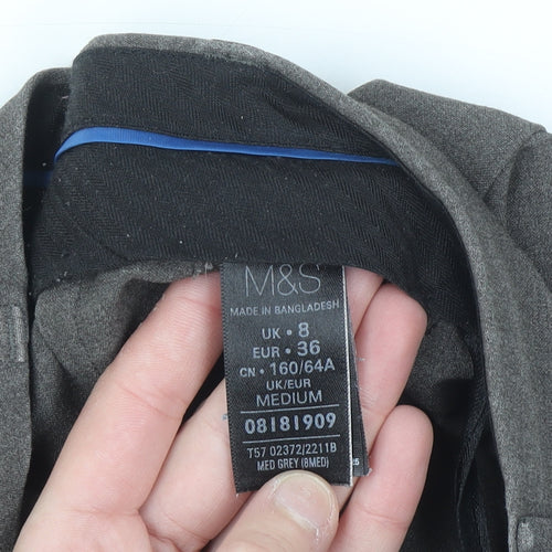Marks and Spencer Women’s Grey Straight Leg Trousers UK 8