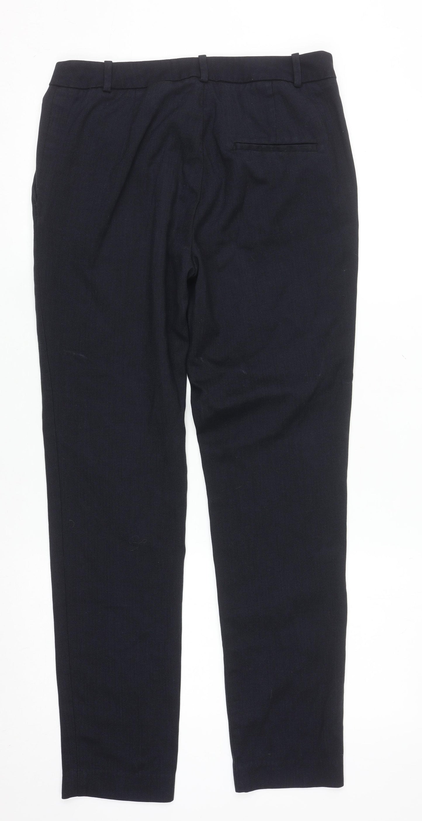 H&M Women's Black Slim Fit Straight Leg Trousers Size 8