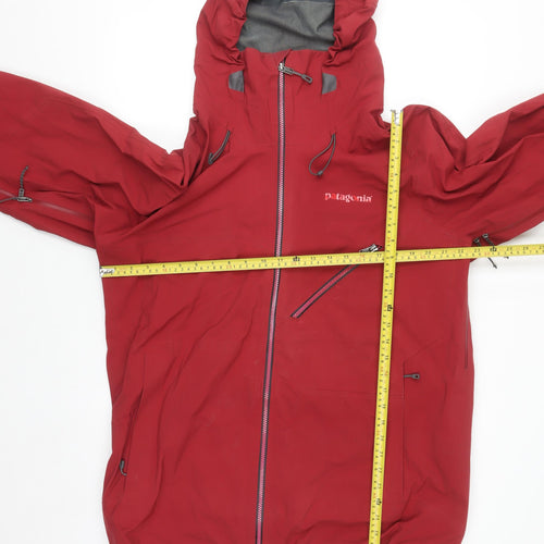 Patagonia Men's Red Waterproof Hooded Softshell Jacket L