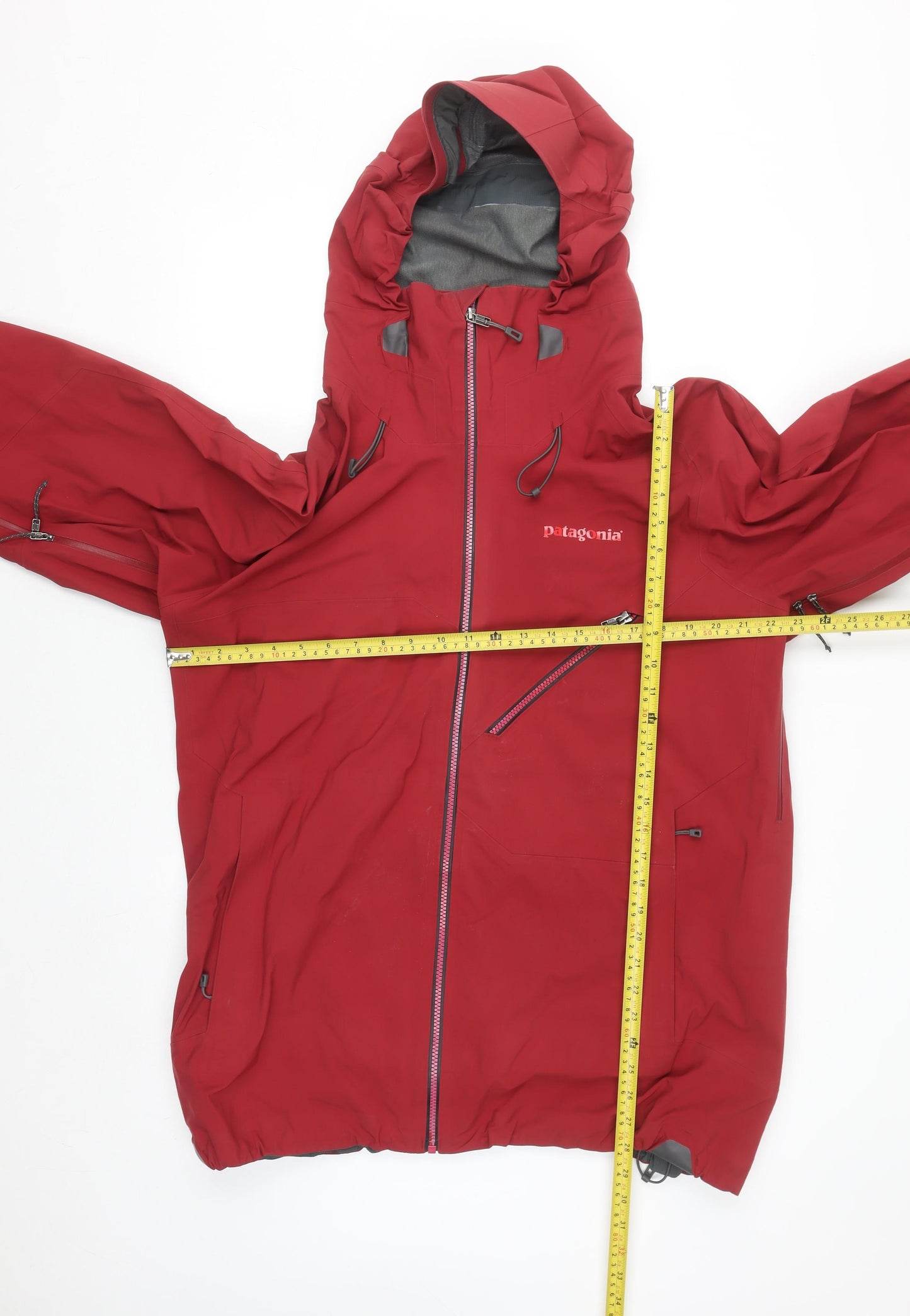 Patagonia Men's Red Waterproof Hooded Softshell Jacket L