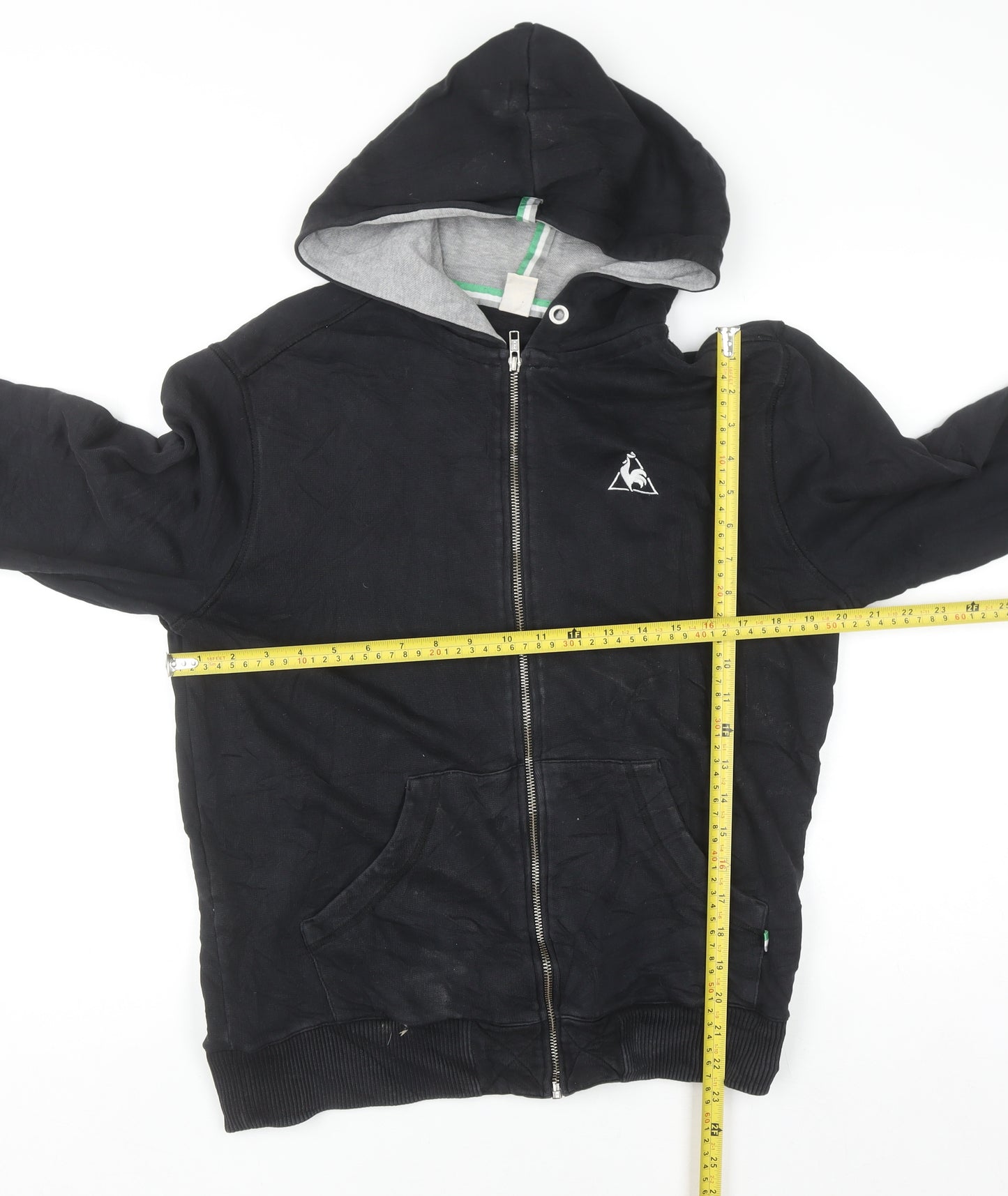 Le Coq Sportif Men's Black Full Zip Hoodie Size L