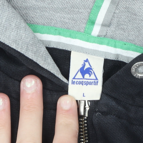 Le Coq Sportif Men's Black Full Zip Hoodie Size L