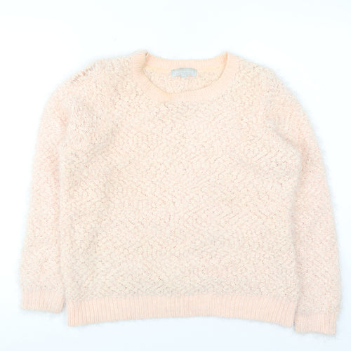 Red Herring Womens Beige Size 14 Chunky Knit Long Sleeve Pullover Jumper