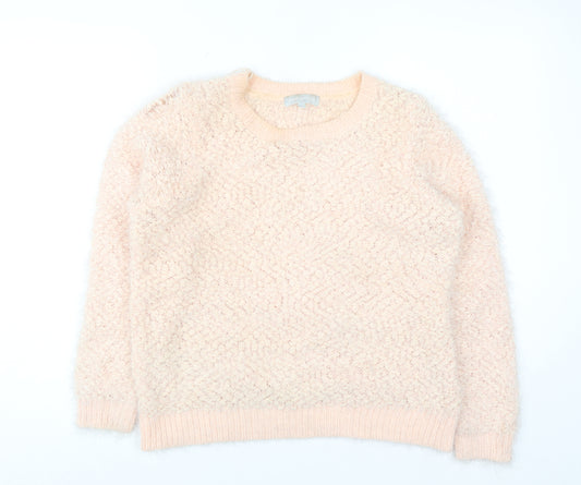 Red Herring Womens Beige Size 14 Chunky Knit Long Sleeve Pullover Jumper