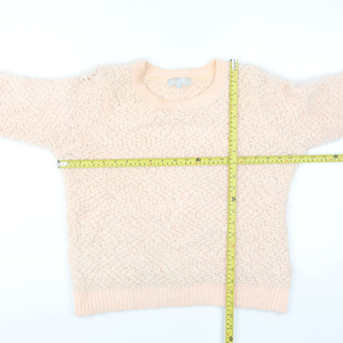 Red Herring Womens Beige Size 14 Chunky Knit Long Sleeve Pullover Jumper