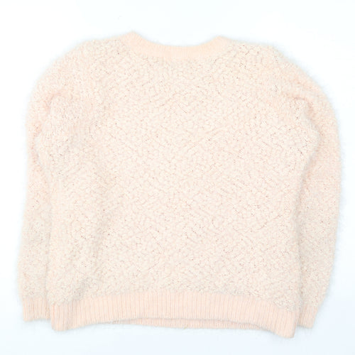 Red Herring Womens Beige Size 14 Chunky Knit Long Sleeve Pullover Jumper