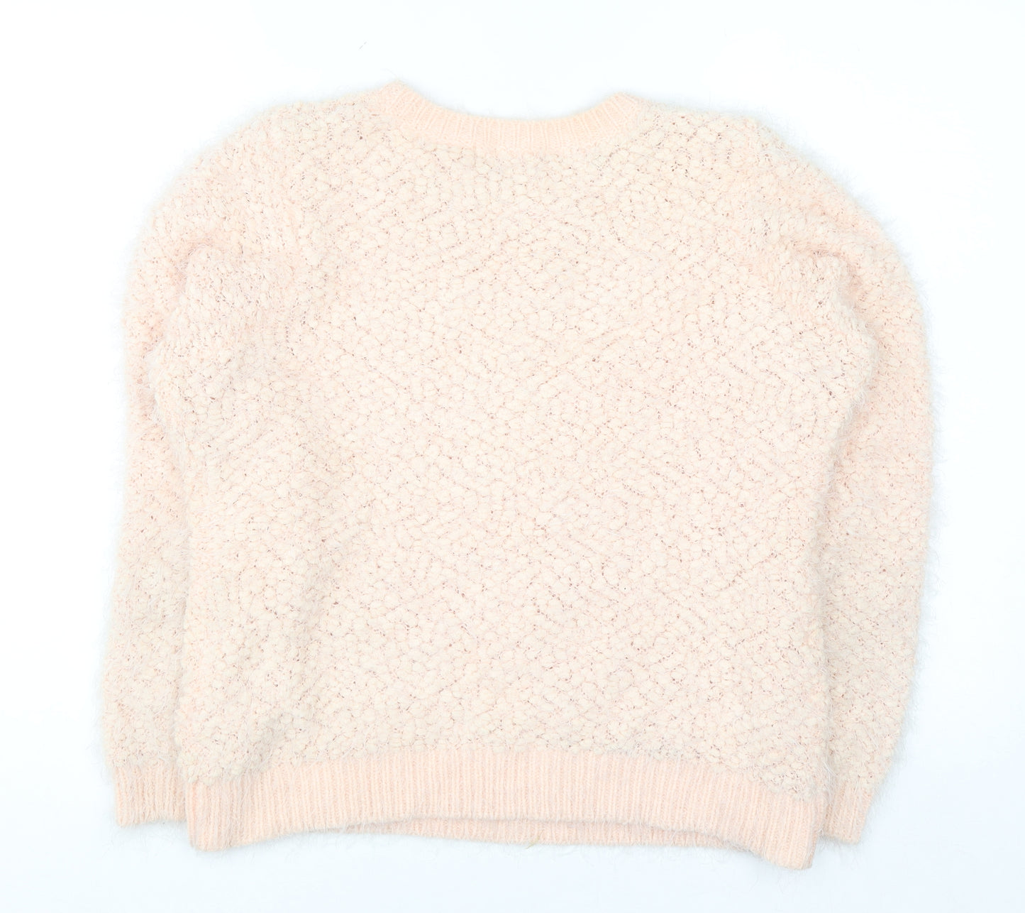 Red Herring Womens Beige Size 14 Chunky Knit Long Sleeve Pullover Jumper