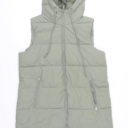 Dunnes Women’s Grey Hooded Puffer Waistcoat Size M