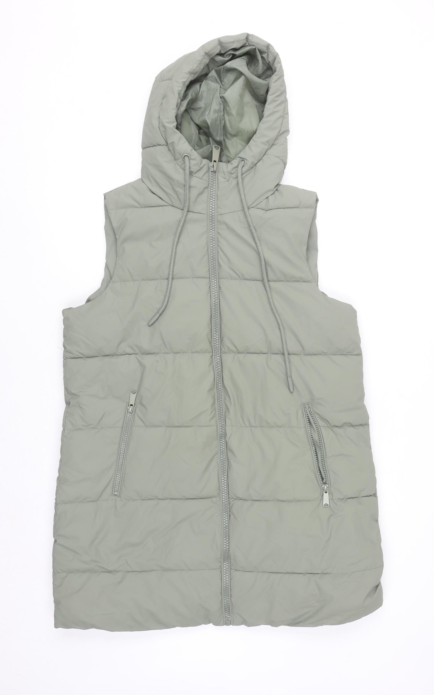 Dunnes Women’s Grey Hooded Puffer Waistcoat Size M