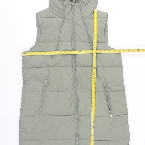 Dunnes Women’s Grey Hooded Puffer Waistcoat Size M