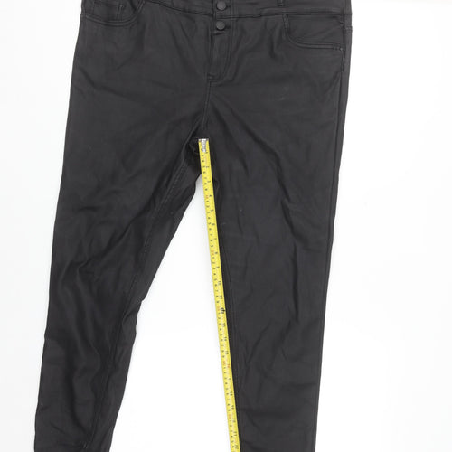 New Look Women's Black High Waist Skinny Yazmin Trousers Size 18