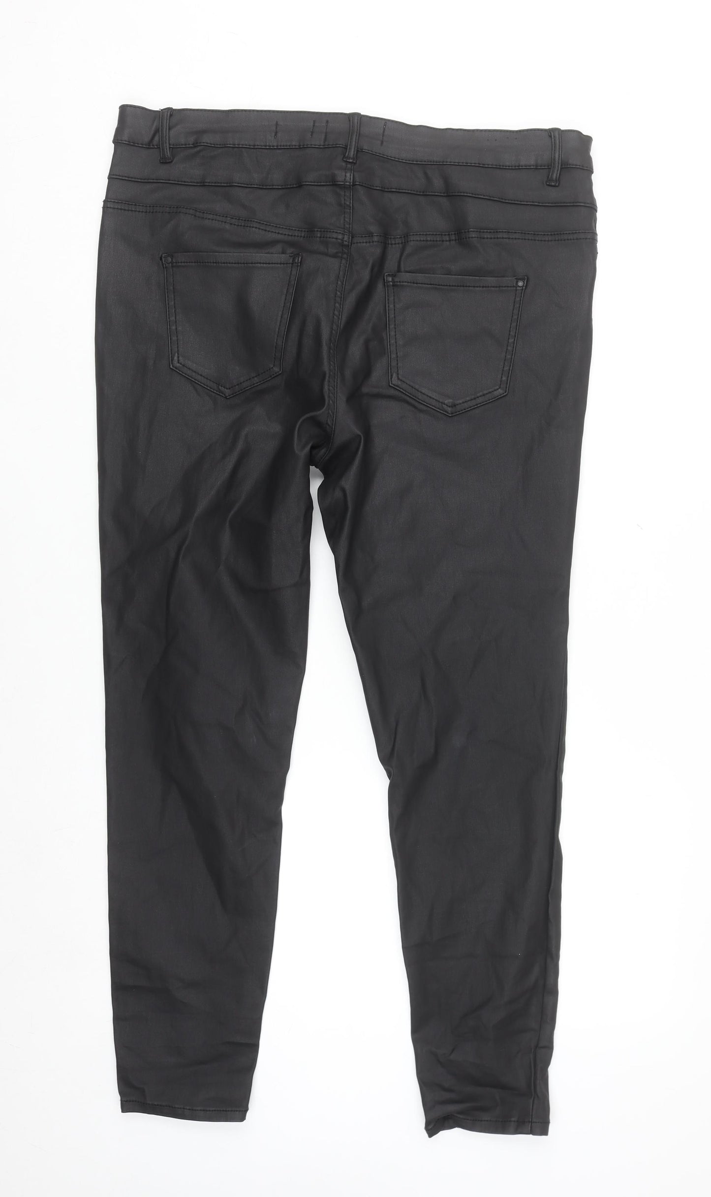 New Look Women's Black High Waist Skinny Yazmin Trousers Size 18