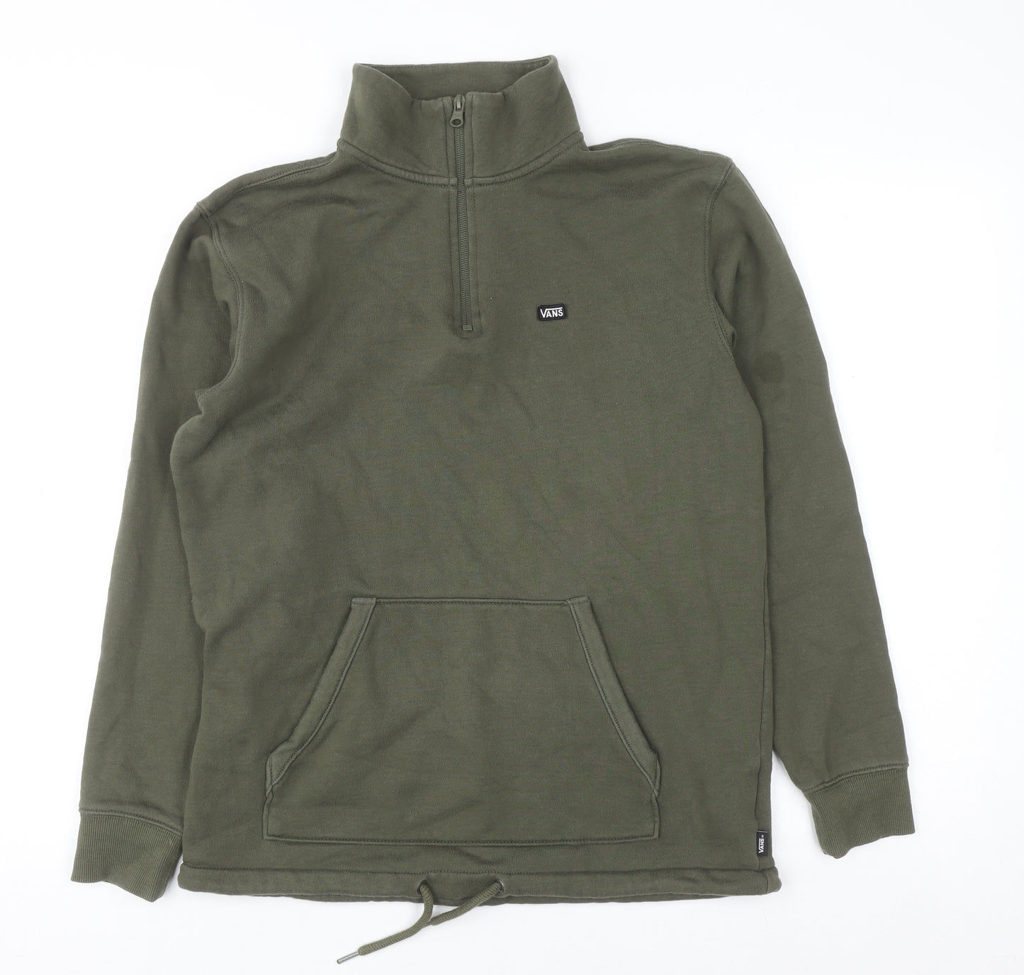 Vans Men’s Green XS Pullover Fleece 1/2 Zip Sweatshirt