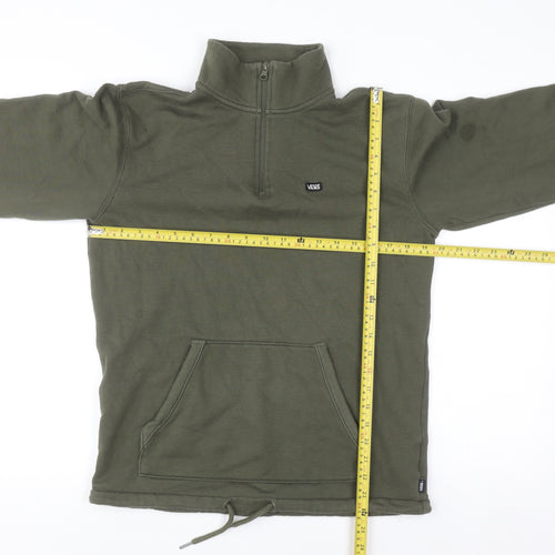 Vans Men’s Green XS Pullover Fleece 1/2 Zip Sweatshirt