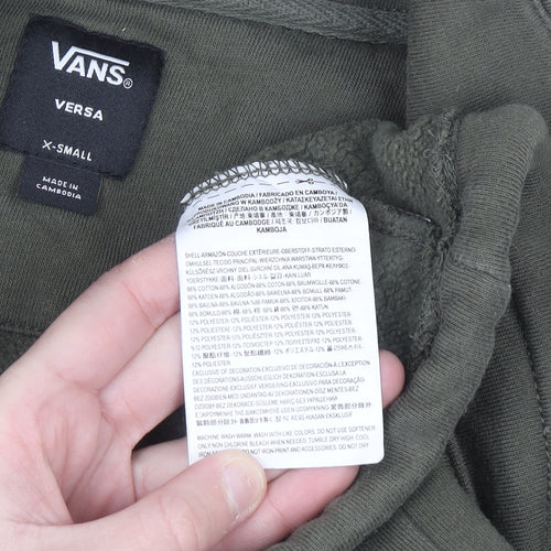 Vans Men’s Green XS Pullover Fleece 1/2 Zip Sweatshirt
