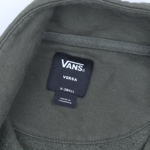 Vans Men’s Green XS Pullover Fleece 1/2 Zip Sweatshirt